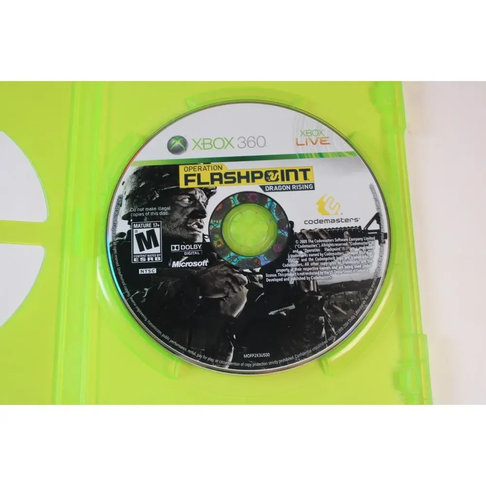 Operation Flashpoint: Dragon Rising (Microsoft Xbox 360, 2009) Authentic, Tested